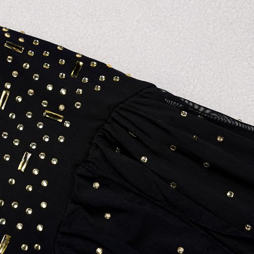 Image of Nagfar Women Rhinestone Sequin Birthday Party Sexy New Year Formal Dress