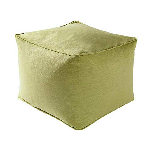 Diana Cowpe LIGHT GREEN FOOTSTOOL FILLED BEAN CUBE Faux Suede | Use...