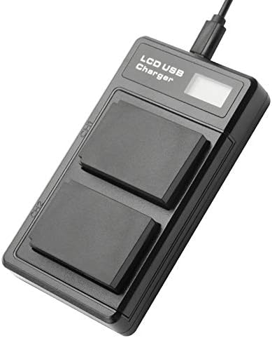 2 X LP-E12 Replacement Battery and LCD Dual Charger Compatible with Canon EOS M100, Rebel SL1, EOS 100D, EOS M, EOS M2, EOS M10 Digital Camera
