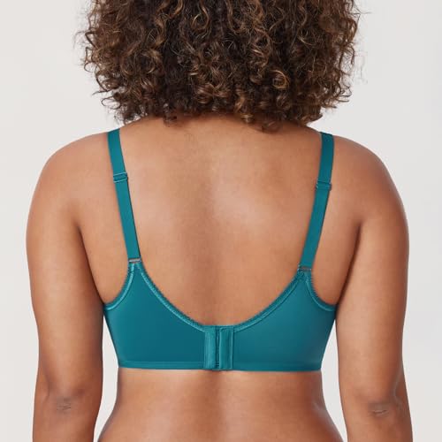 Image of DELIMIRA Women's Seamless Tshirt Bras Plus Size Full Coverage Underwire Lightly Lined Bra Up to F
