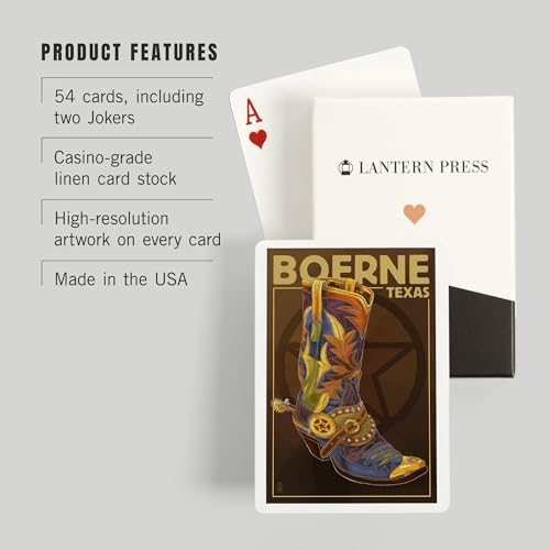 Lantern Press Boerne Texas Baraja de 52 Cartas Póker miniatura 3