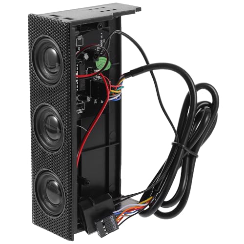 Altavoz estéreo PC PRETYZOOM para panel frontal de ordenador negro con diseño ABS