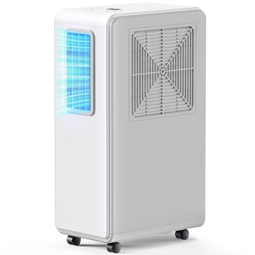 8000 BTU Portable Air Conditioner, 4 in 1 Air Conditioner, Dehumidifier, Fan, Air Purification for 150-300 sq.ft, Ultra Quiet, 24H Timer Cooling for Home（No Remote Control & Pipes）