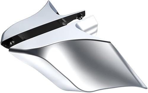 Miniatura 547 de Advanblack Barracuda - Cubiertas laterales estiradas plateadas (brillantes), paneles extendidos para Harley Touring Street Glide Road Glide Electra