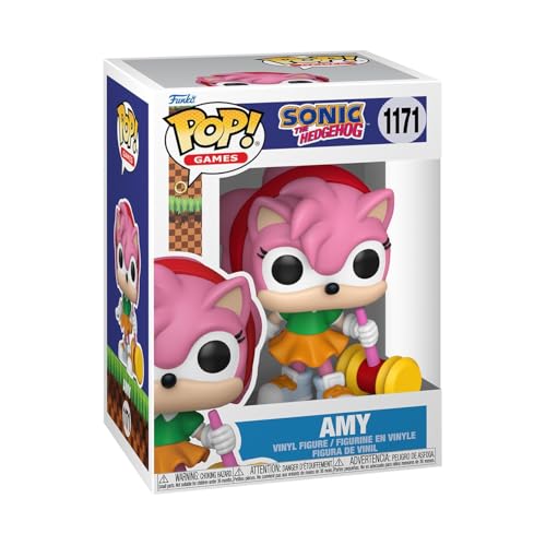 Funko Pop! Games: Sonic The Hedgehog - Amy Rose - 1/6 de Probabilidades de Obtener la RARA Variante Chase - Figura de Vinilo Coleccionable - Idea de Regalo - Mercancia Oficial - Video Games Fans