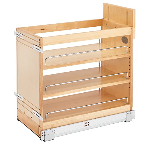 Rev-A-Shelf 11" Pullout Storage Organizer for Base Kitchen/Bathroom Cabinets, Spice