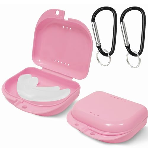 Mrs. Odonto Retainer Case 2 Pack, Vented Mouth Guard & Aligner Case Holder