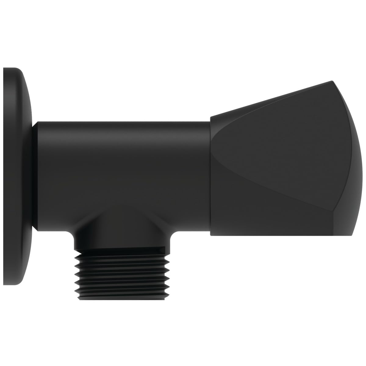 Ideal Standard - Idealspray, Robinet d'équipe équipé de raccords entrant et sortant, Vanne d'angle pour hydroscope, Noir soie