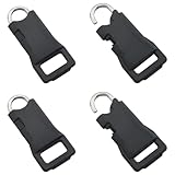 ZZLZX 4PCS Plastic Camera Strap Quick Release Buckles with Connecting Tail Buckles 1.73x0.51x0.17 inches for Storage Bags and Phone Wrist Straps Black