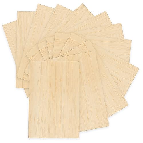 20 Pack Balsa Wood Sheets 1/8 X 4 X 6 Inch Thin Natural Wood Color Unfinished Wooden Sheets Board For Craft Making Mini House Airplane Ship Boat Wooden Plate Model(150X100X3Mm) #TOP4