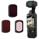 Haoge 3-Pack ND Filter Set for DJI Osmo Pocket 3,with ND8 ND64 ND256 Filters and LCD Screen Protector,Filter kit Vlog Video Accessory,Multi-Coated HD Optical Glass