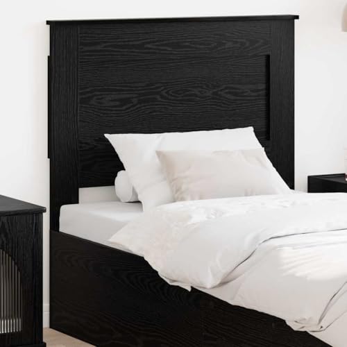 Runheo Cabecero de cama de madera de roble negro, 80 cm, duradero, fácil montaje, fácil mantenimiento, ideal para dormitorio