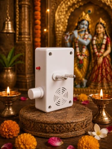 Image of 35-in-1 Gayatri Mantra Chanting Box | Hindu Spiritual Audio Player with Glowing Front | Om Chanting Device for Peace, Prosperity & Meditation | Plug & Play Mantra Machine Adjustable Volume, White