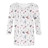Ceboyel 3/4 Sleeve Tops for Women Summer Floral Paisley Print Tees Shirts Trendy Ladies Blouses Dressy Casual Clothing 2024 Ladies Work Tops and Blouses for Office White 3X #2