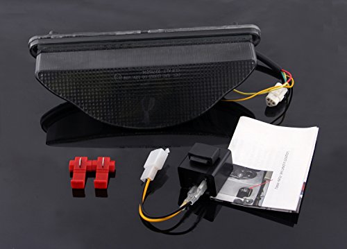 Areyourshop LED Taillight integrated Turn Signals For Yamaha Warrior 2002-2008 Smoke