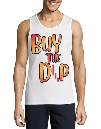 Camiseta sin mangas Buy The Dip de algodón para evitar el calor mientras operas en bolsa