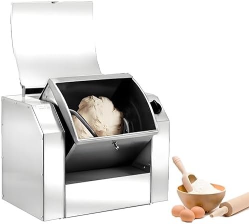 220V Commercial Dough Mixer, Electric Flour Mixer Machine for Pizza & Pasta, Fully Automatic Dough Kneading Maker, 8KG Capacity for Bakery & Home Use