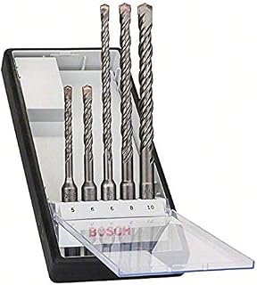 Bosch Professional 2607019927 5-Piece SDS Plus-5 Robust Line Hammer Drill Bit Set (for Concrete, Accessories for Rotary Hammers)