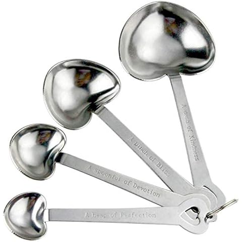Heart Shaped Stainless Steel Measuring Spoons (12 Pcs) Cover