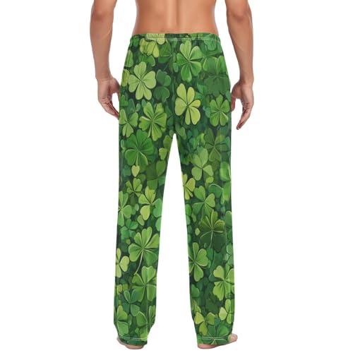 Clovers Pajama Pants for Men Comfort Sleep Lounge Bottoms Straight-fit with Pockets S-XXL2