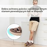 FitVille Sandały dla cukrzyków Męskie bardzo szerokie buty ortopedyczne z regulacją na rzepy Wygodne buty rehabilitacyjne dla seniorów Buty na opuchnięte stopy, Brązowy 47 EU Szerokie
