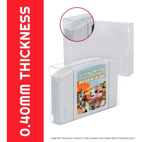 Video Game Cartridge Protector Compatible for Nintendo N64 Games - 0.40 MM PET Cartridge Display Storage Case compatible for Mario Kart, Zelda, Super Mario, Golden Eye (Pack of 25) by EVORETRO - Image 5