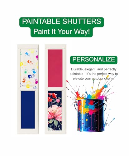 Shed Shutters Raised Panel 9\" W x 27\" H, Paintable for Sheds, Playhouses, and Chicken Coops 1 Pair (RP927P-BX2)