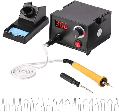 Set Profesional de Pirograbado con Pantalla LCD, 20 Puntas Inclui...