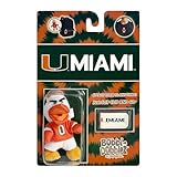 University of Miami Sebastian Mascot Bobbi-Dobbiez Attachable Plushie Attaches to Backpacks, Bags, Shoes, Water Bottles, and More