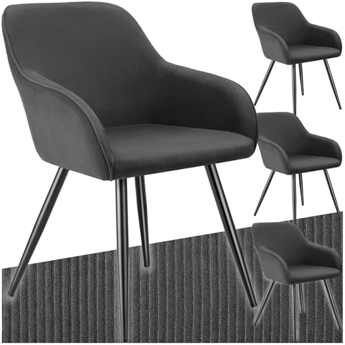 Tectake Sillas De Comedor, Silla Acolchada Con Tejido De Pana, Respaldo Continuo, Patas De Acero Robustas, Muebles Comedor, Sillas Comedor Modern Tectake Sillas De Comedor, Silla Acolchada Con Tejido De Pana, Respaldo Continuo, Patas De Acero Robustas, Muebles Comedor, Sillas Comedor Modern