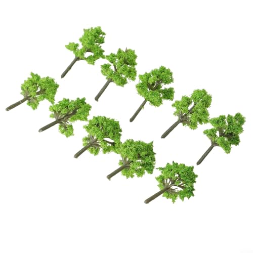 10 árboles modelo de 4 cm, árboles de paisaje en miniatura para arquitectura, mesa de arena, bricolaje, modelo de paisaje