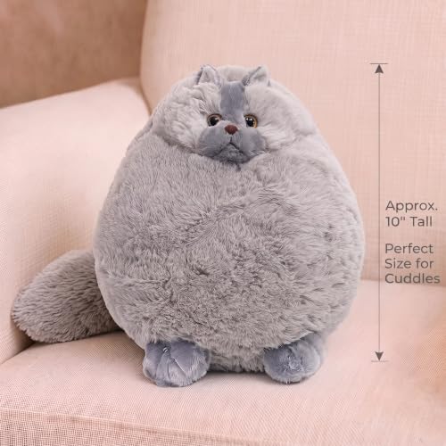 Image of Winsterch Cat Plush Stuffed Animal Toy, 10-Inch Gray Stuffed Cat for Girls