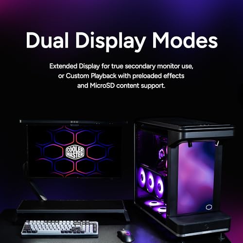 Image of Cooler Master MasterFrame 360 Stage LCD ATX Mid-Tower PC Case - Front Showcase Stage with Spotlight & LCD Display, Supports 430mm GPUs & 360mm Radiators, PCIe 5.0 Ready, Up to 12x120mm Fans, USB-C