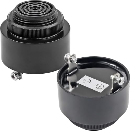 RUNCCI-YUN 2 Pièces DC 3-24V Électronique Alarme Buzzer Buzzer piézo Son continu(Noir)