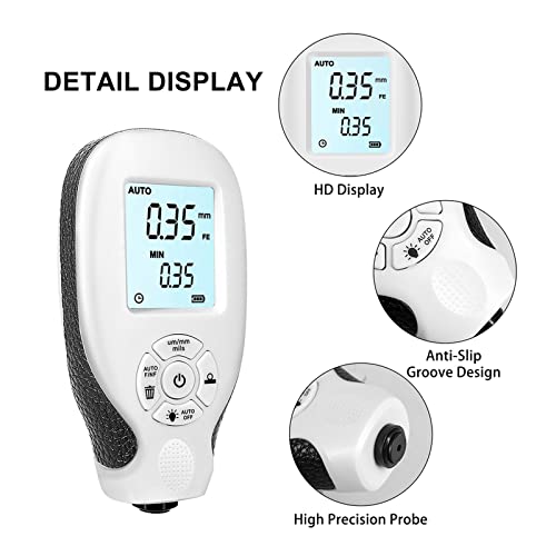 Medidor digital de espesor con pantalla LCD retroiluminada miniatura 3
