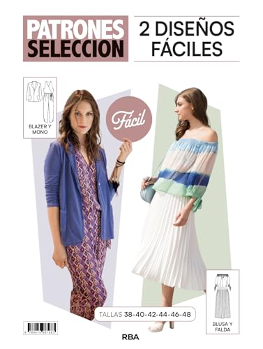 Patrones selección 6. Patrón de costura 2 Looks fáciles: Blazer y mono, Blusa y falda