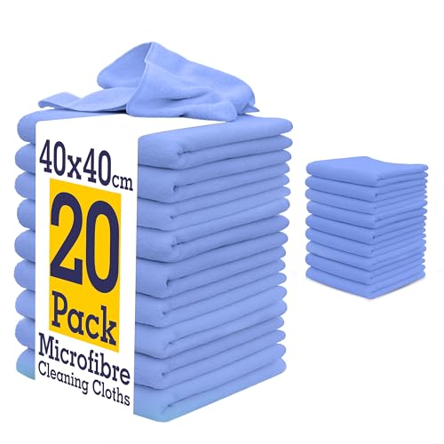 DCS Microfibre Cleaning Cloth, Pack of 20, 40x40cm