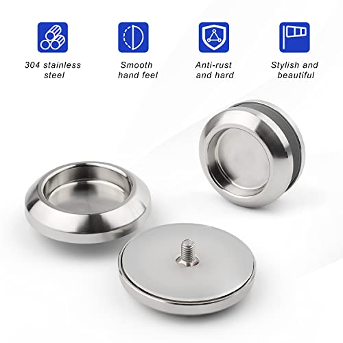 KLEHOPE Griffmuschel Schiebetür, Schiebetürgriff, Einlassgriff,58mm Rund Muldengriff mit Schraube, Griffmuschel,Runder Griffschalen für Schiebetüren Griffschale, Zimmertüren und Schubladen