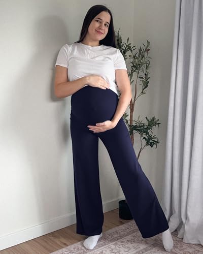 Image of G4Free Women's Maternity BareFeel Wide Leg Yoga Pants