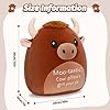 AGIFTMIND 12 inch Cute Highland Cow Stuffed Animals Soft Cow Plush Pillow with Motivational Message for Adults Birthday Decorations (Brown) #1