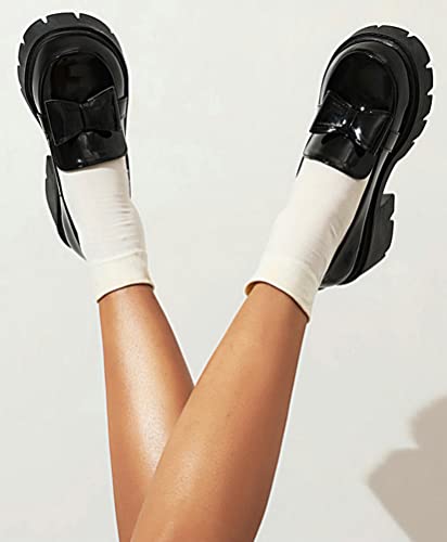 Image of Women's Platform Mary Janes Chunky Heel Ankle Strap Uniform Dress Shoes Heeled Gothic Lolita Oxfords
