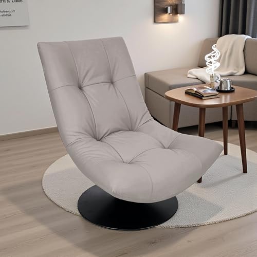 Image of The Attic Chiron Lounge Chair,Comfy Chair for Living Room, Relaxing Chair for Bedroom, 360 Chair, Earthy Gray