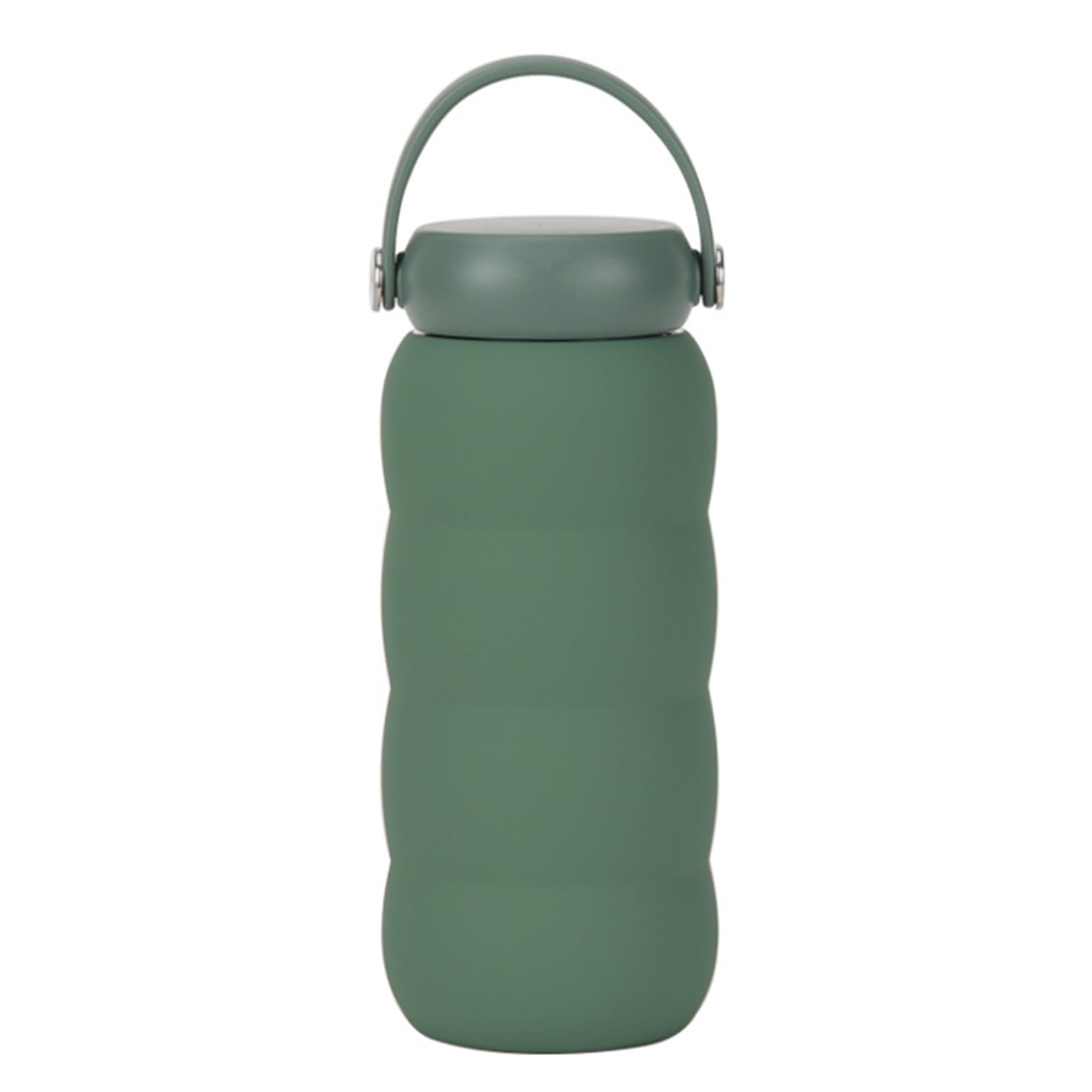 Sbshiouu Moss Green 600Ml Stainless Steels Thermals Water Bottle With Leakproof Lid For Camping And Commuting Stainless Steels Water Bottle
