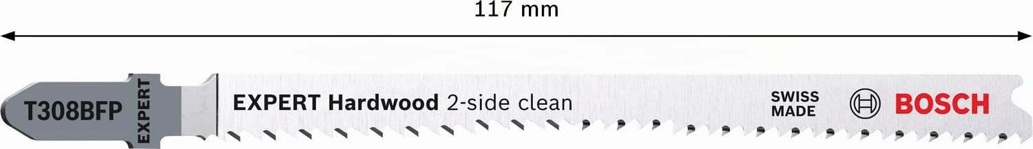 Bosch 25x Lame de scie sauteuse EXPERT Hardwood 2-side clean T308BFP
