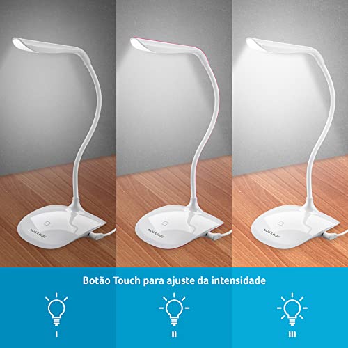 Luminária Led USB Branca Multilaser - AC274