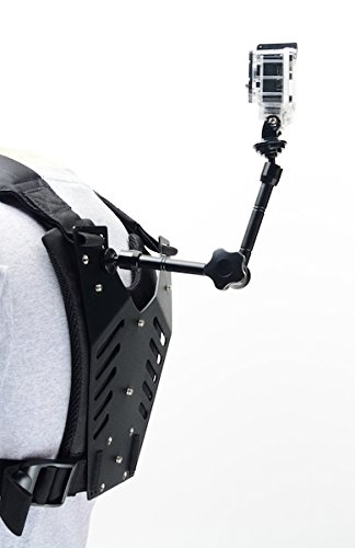 Medusa MED 100 Adjustable Body Vest for GoPro & DSLR with Friction Arm – Front & Back Camera Mounting Plates, Extra Accessories Support - Thumbnail 5