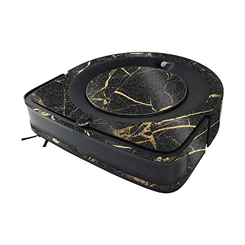 Image of MightySkins Glossy Glitter Skin Compatible with iRobot Roomba s9 Vacuum - Black Gold Marble | High-Gloss Glitter Finish | Easy to Apply and Change Style | Made in The USA