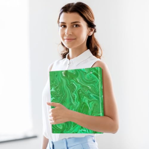 Classeur 3 anneaux D marbré vert pour éviter les pages cornées - 6