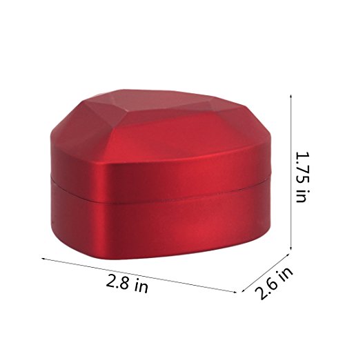 Naimo Engagement Ring Box Earrings Coin Jewelry Ring Box Case With Led Lighted Up For Proposal Engagement Wedding Gift (Red) #TOP5