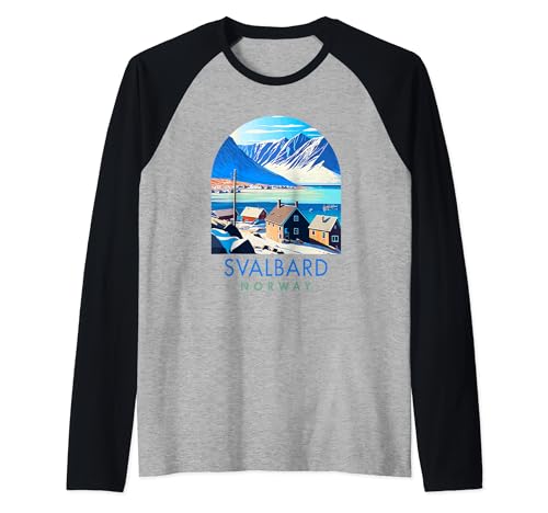 Viajes Svalbard Viaje Viaje Vacaciones Svalbard Noruega Camiseta Manga Raglan